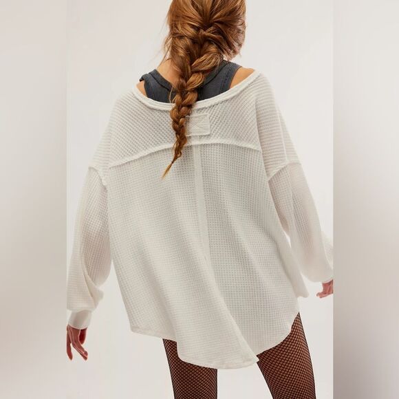 Free People Coraline Waffle Knit Tee - Picture 5 of 12